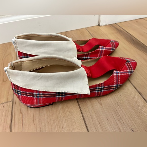 Katy Perry The Uni Tuxedo Plaid Pointed Toe Flats - Picture 4 of 11